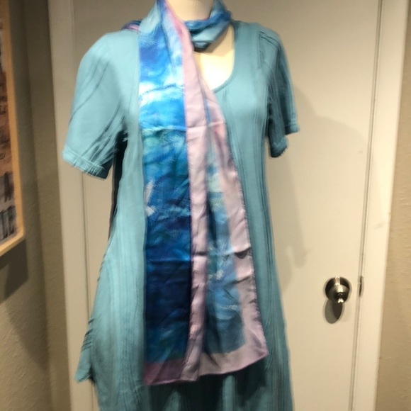 Blue and Purple Women's Scarf - Picture 12 of 16